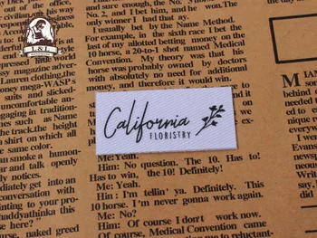 

75 Custom Clothing Labels - Cotton printed labels, Custom Design, Fast delivery (TB116)