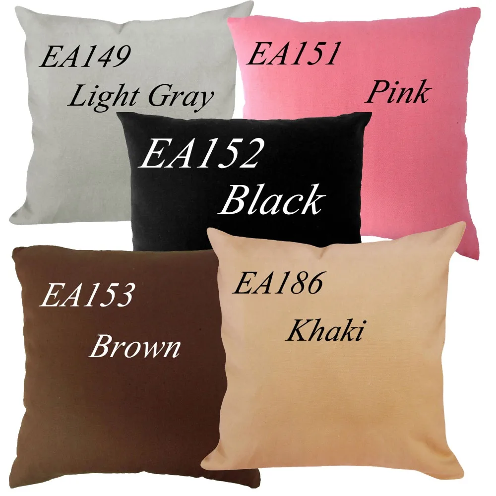 

EA149 EA151 EA152 EA153 EA186 Gray Pink Black Brown 100% Cotton Canvas Cushion Cover Pillow Case (custom made,51 kinds of colors