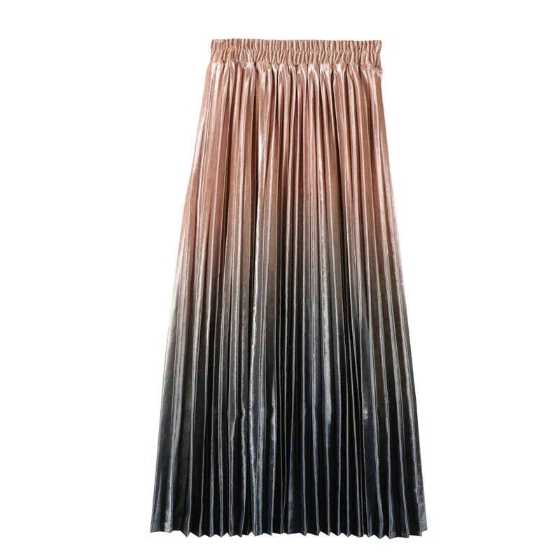 Женская Плиссированная Юбка миди с высокой талией и принтом|velvet skirt|fashion skirtskirt