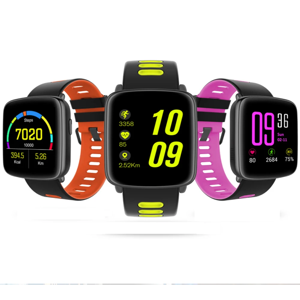 

GV68 Smart Wristwatch Heart Rate Tracker Pedometer Bluetooth Sleep Monitor Clock Display Watch IP68 Waterproof for Men Women
