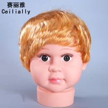 Манекен голова с париком детский манекен Детские куклы витрина куклы голова шапка с очками
