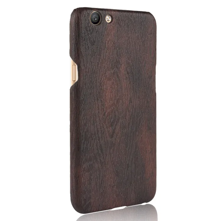 subin New arrival For Oppo F3 Case Vintage Wood PU Leather PC hard Protective shell Cover For Oppo F3 Phone Cases - Цвет: light black