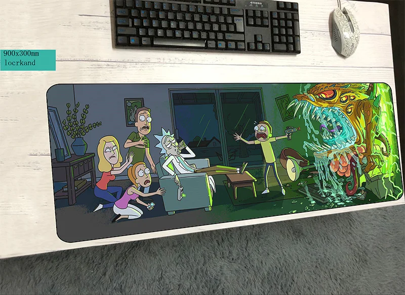 

rick and morty mousepad gamer 900x300x3mm gaming mouse pad large HD pattern notebook pc laptop padmouse cool new ergonomic mat