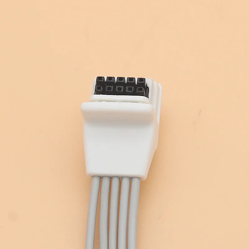 Совместим с Mortara H3 Holter Recorder ECG Cable 5 свинцовых защелок AHA leadwire.| |