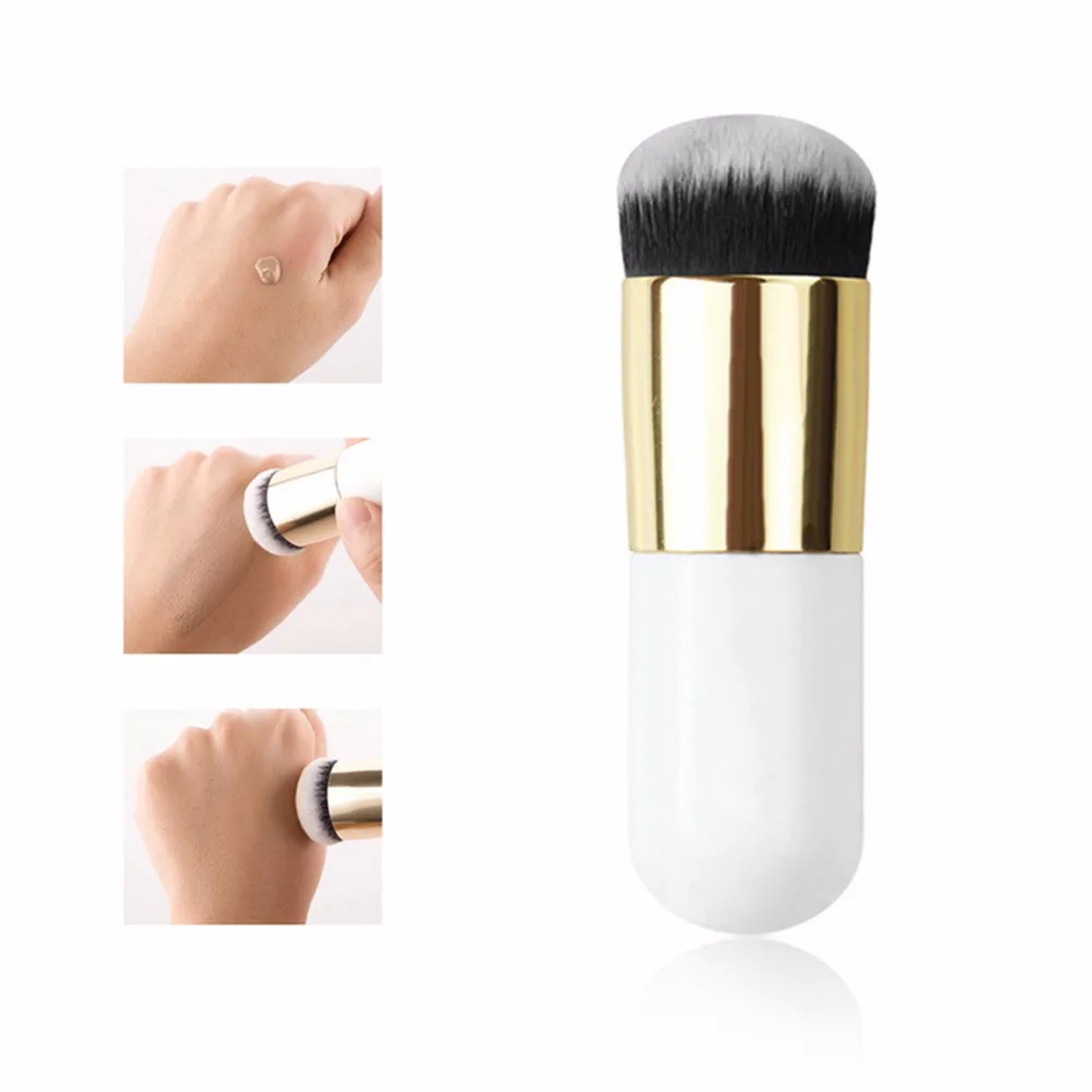 

3 Colors Chubby Pier Foundation Brush Flat Cream Makeup Brushes Professional Cosmetic Make-up Brush