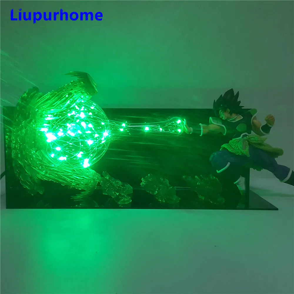 Dragon Ball Z Супер Broly светодиодный ночник Супер Saiyan рисунок светодиодный настольная лампа Аниме Драконий жемчуг Z Broly Ultimate солдат Lampara