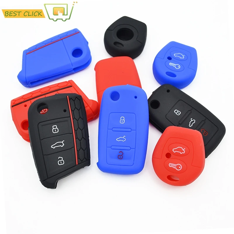 

Silicone Key Cover Fob Case Shell Skin Protect For Seat Ateca Altea Arosa Alhambra Ibiza Corboda Leon Cupra Mii Toledo Corboda