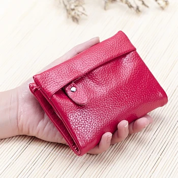 

Lovely Girls Purse Split Cow Leather Clutch Wallets Organizer Money Bag Pouch Card Case Pocket For Women Lady Female Coin Purse