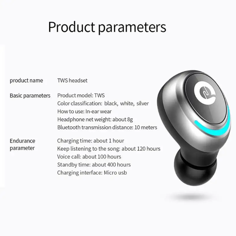 AIR01 Bluetooth 5,0 True беспроводной наушники Handsfree спортивные с зарядным устройством Surround Sound стереонаушники для музыки