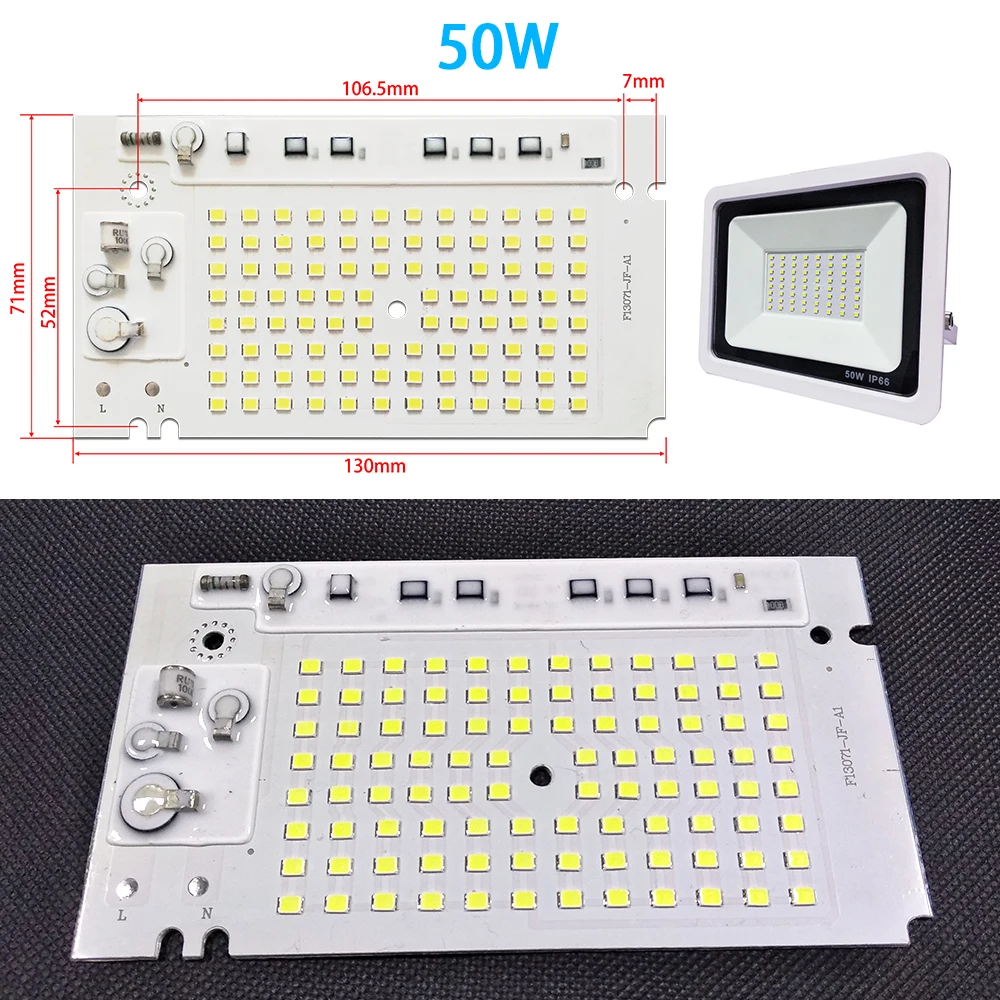10 шт. Смарт IC нет необходимости драйвер 10 Вт 20 Вт 30 Вт 50 Вт 100 Вт 200 Вт AC220V-240V Вход светодиодный SMD чип для DIY наружного прожектора