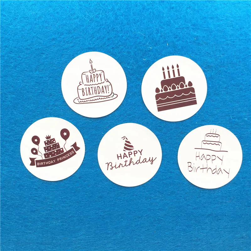 

Cute Style Series Happy Birthday Princess Stickers Label Decoration Cake Candy Gift Sealing Sticker DIY 3.5x3.5cm 100Pcs/Lot