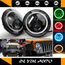 Круглые светодиодные автомобильные фары 7 дюймов для джипа CJ8 Suzuki и Benz G55 Hummer H1 H2