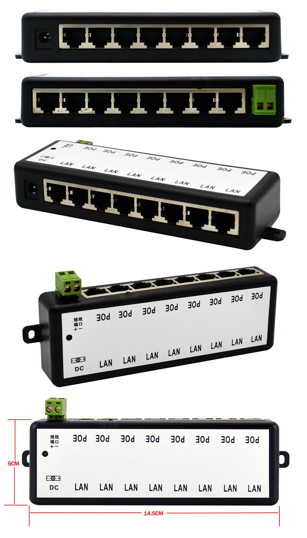 WANLIN 4CH 8CH PoE инжектор для наблюдения POE IP камера Wifi AP VoIP мощность по Ethernet IEEE802.3af/at адаптер питания