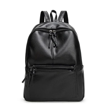 

New Travel Backpack Korean Women Female Rucksack Leisure Student School bag Soft PU Leather Women Bag