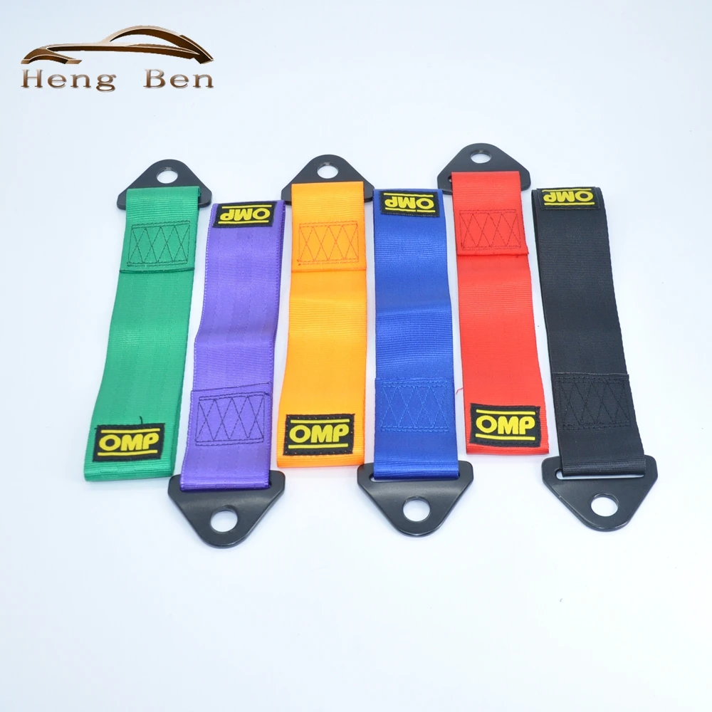 HB OMP Tow rope High Strength Nylon OMP Racing Car Towing Strap Universal JDM Tow Rope Racing Car Towing Strap Ropes Eye Bumper