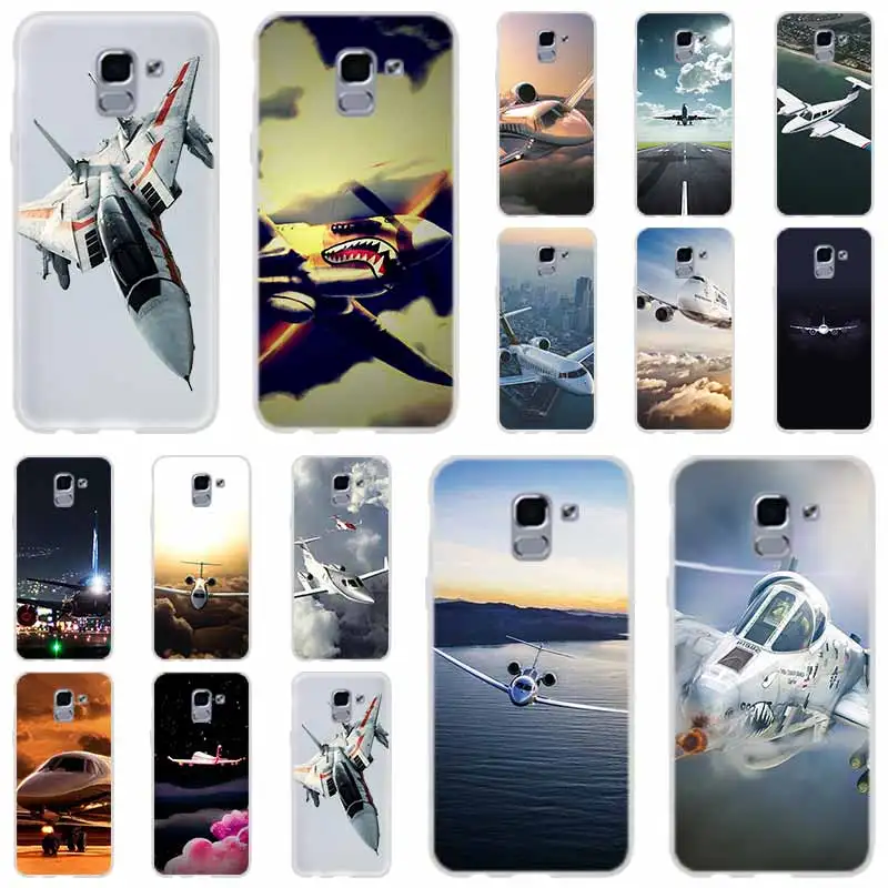 Airplanes design For Phone Case Samsung Galaxy j6 J8 J7 J5 J3 J4 Plus 2018 2017 2016 J610 Prime Soft Silicone Coque | Мобильные