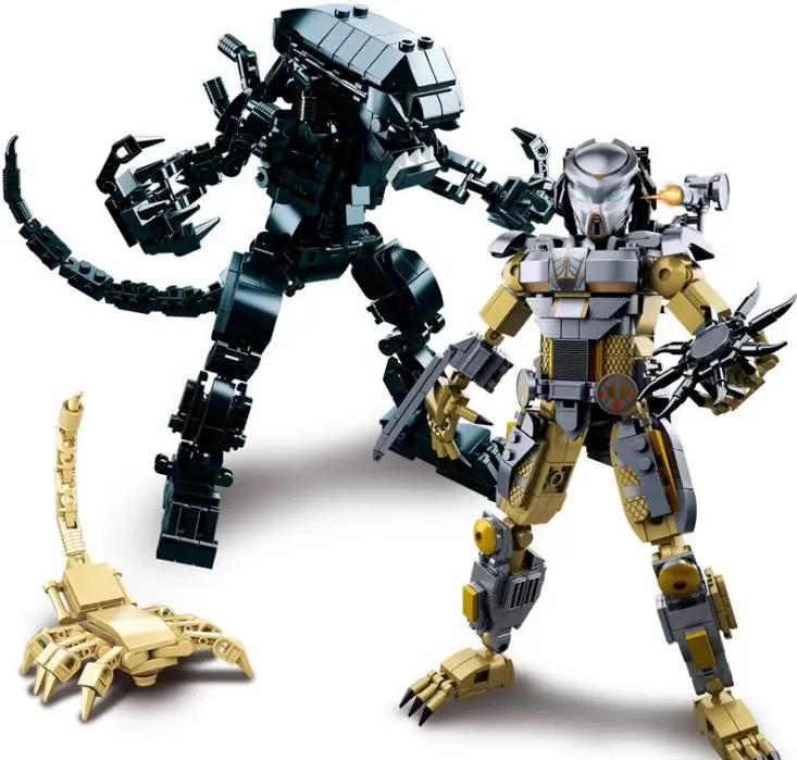 

998Pcs Marvel Super Heroes Avengers Alien vs Predator Building Blocks Compatible with Legoings DIY Bricks Toys gift