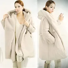 Женское корейское зимнее пальто Модная одежда зимняя женская куртка больших размеров женские теплые куртки с капюшоном имитация овечьей шерсти K3920
