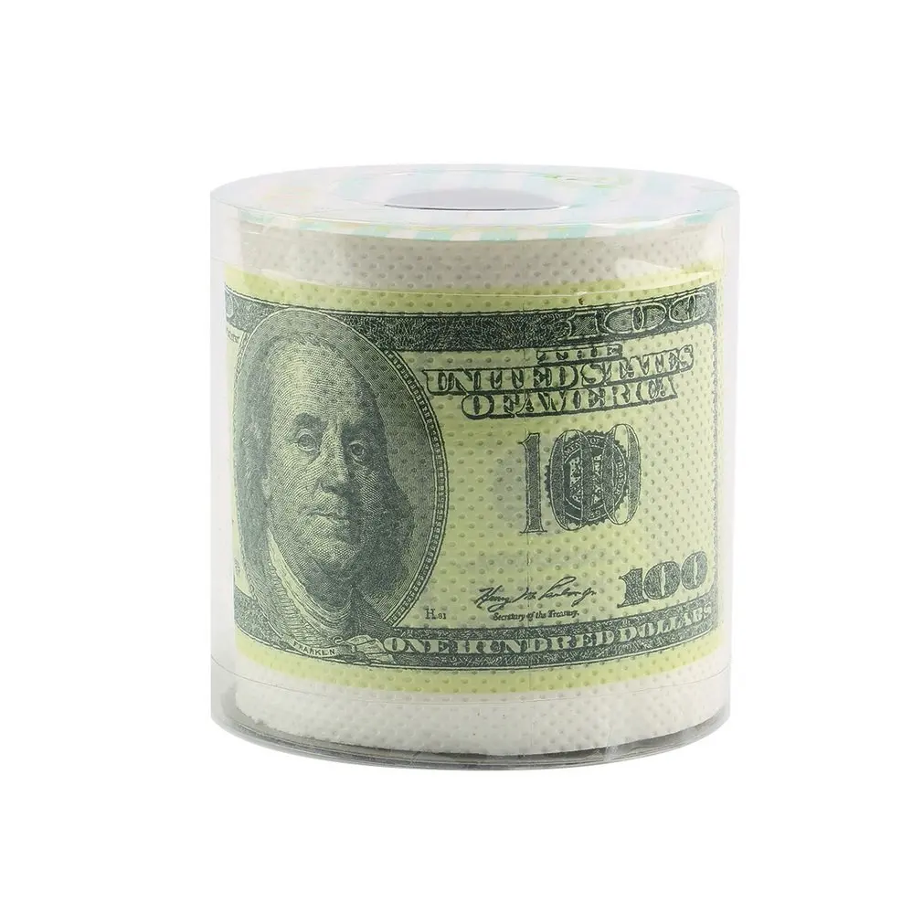 1pc One Hundred Dollar Bill Money Toilet Roll Toilet Paper Novelty