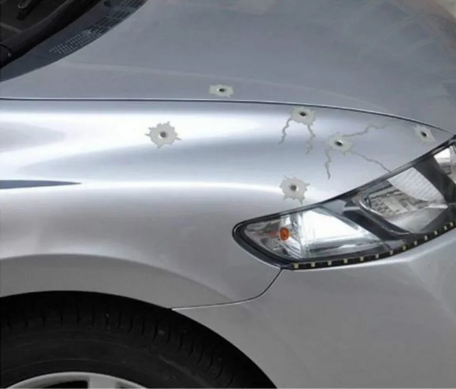 

32 Bullet Hole Shot Hole Orifice Sticker For Vehicle Auto Windows Hot 3D Decals Emblem Symbol Creative Personalized Stickers