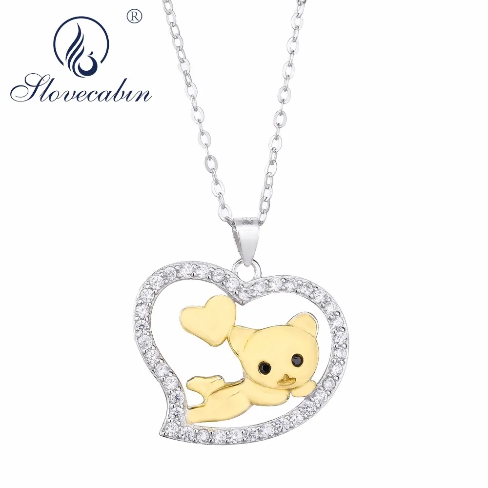

SloveCabin 925 Sterling Silver Fashion Necklaces for Women 2018 Statement Custom Initial Necklace Best Friend Gifts for Women