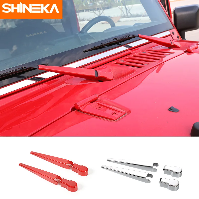 

SHINEKA Front Windshield Wipers Cover Tail Window Wiper Cover Trim for Jeep Wrangler JK 2007-2016 Car Styling