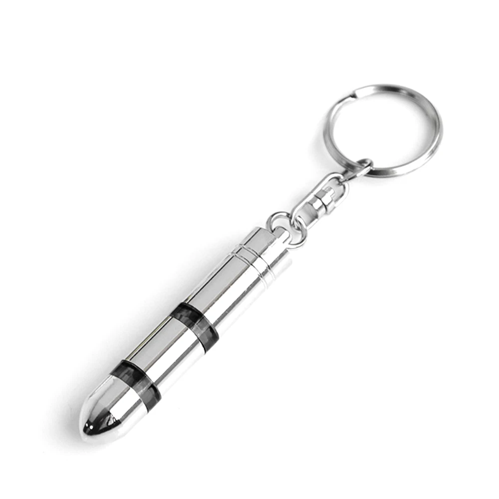 HLEST Portable Car Anti-static Keychain Dropshipping High Quality Steel Chrome Elimination Static Electricity Key Ring - Название цвета: Черный