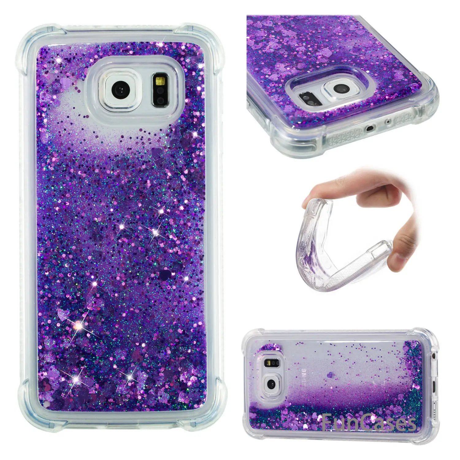 Розовые звезды случае СПС принципиально samsung S6 ТПУ Мягкая задняя крышка телефона