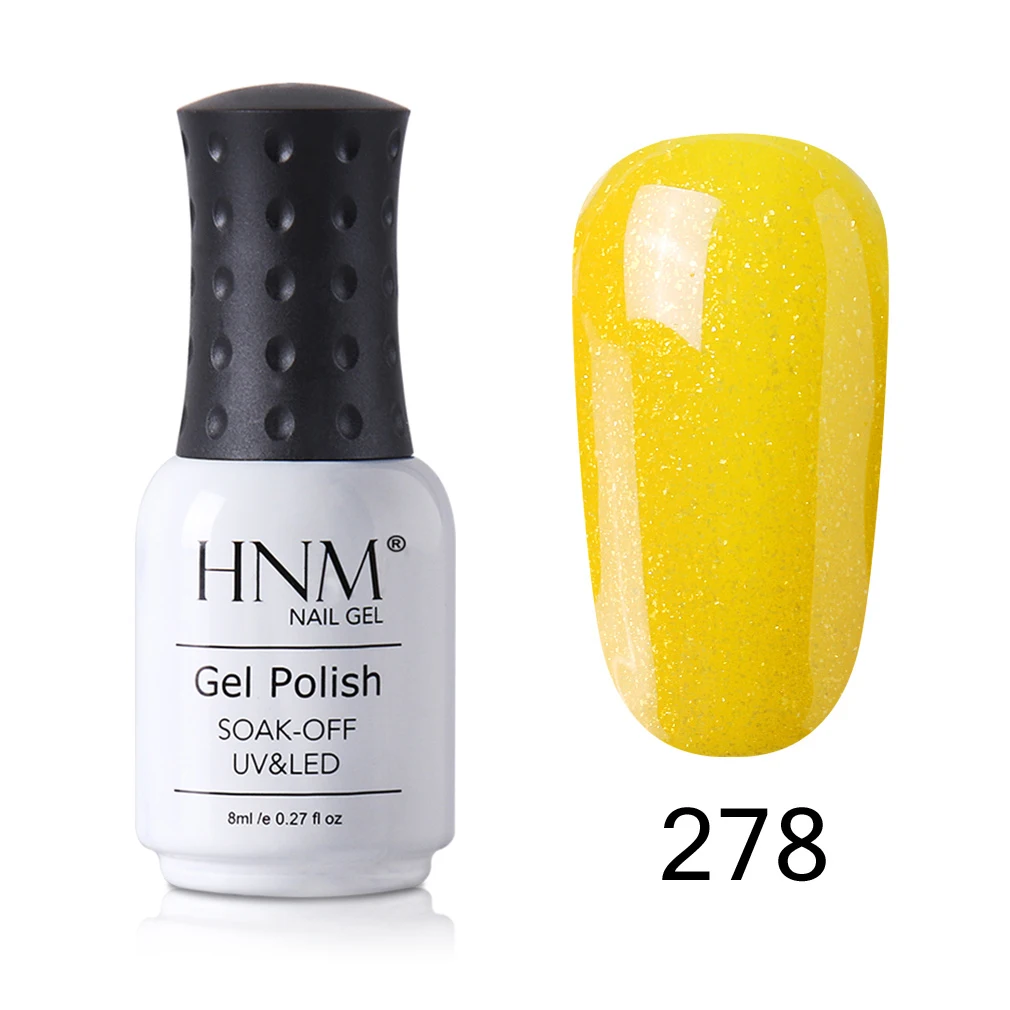 HNM 8 мл желтый Цветной Гель-лак для ногтей полуперманентный замачиваемый долговечный лак для лака основа Топ Гель-лак живопись лак - Цвет: 278