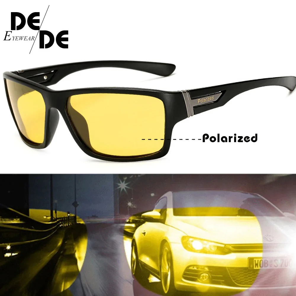 Вождения солнцезащитные очки для мужчин солнцезащитные очки с поляризованными линзами женские очки ночного видения очки модные