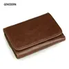 GENODERN 100% Top Cow Leather Men Wallet Vintage Korea Multifunctional Male Purse RFID Anti-magnetic  Leather Wallet 1