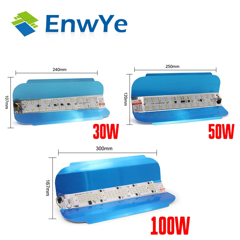 EnwYe NEW LED Iodite tungsten lamp 30W 50W 100W cold light AC 220V 240V outdoor lighting construction site lighting floodlight