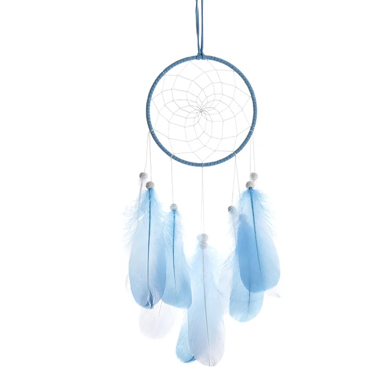 Home decoration girl heart room pendant simple dream catcher small night light handmade lovely birthday gift Wedding decoration - Цвет: blue-no light