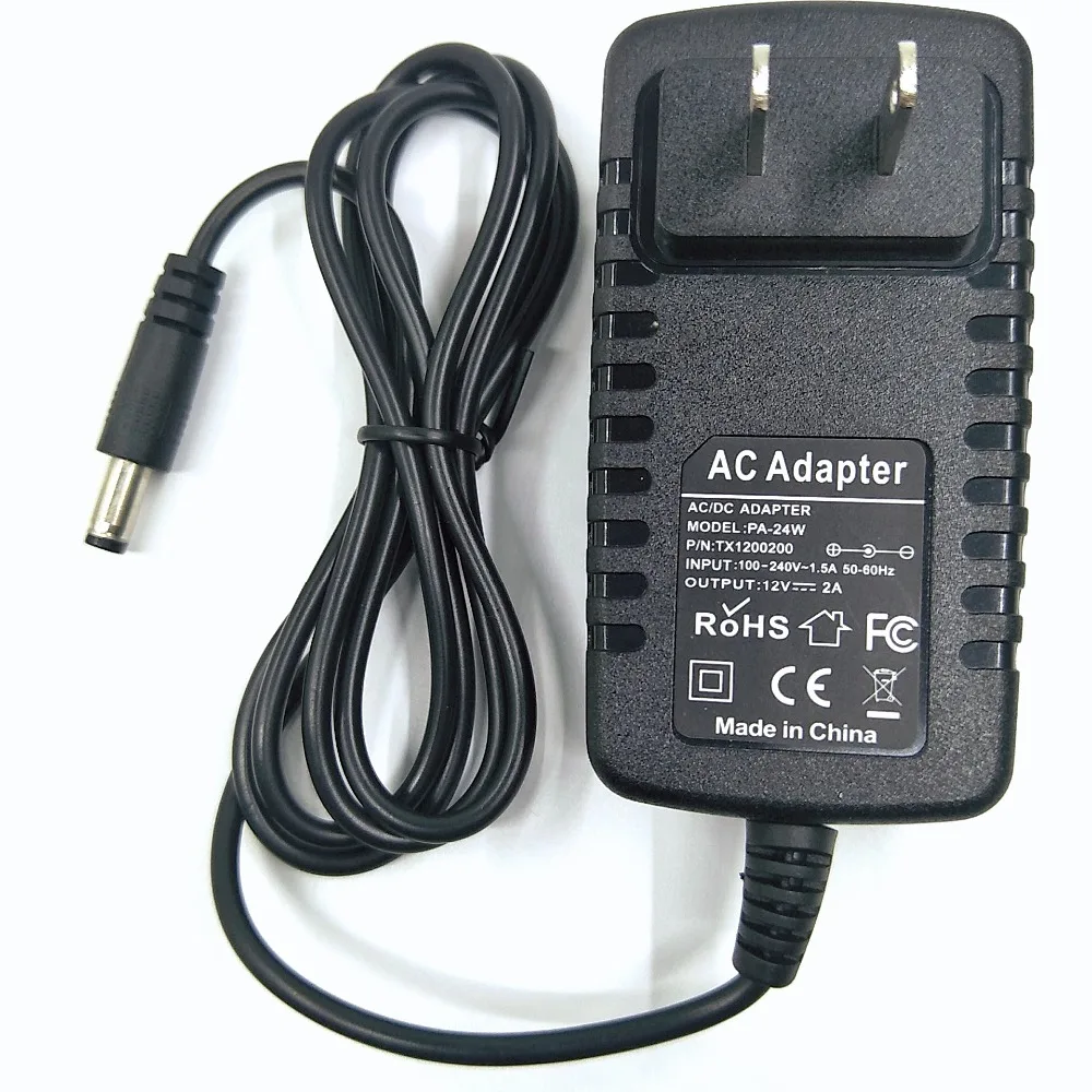 

Input:100-240v ~1.5A 50-60HZ PA-24W Black 12V 2A US Plug universal DC Charger 5.5*2.5mm set-top box monitor Laptop Power Adapter
