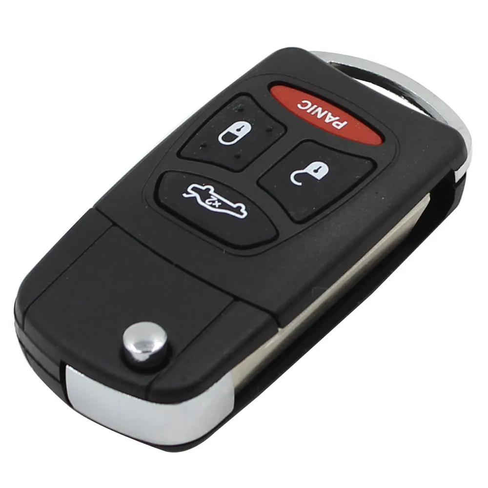 KEYYOU 4 кнопки дистанционного флип складной ключ оболочки чехол для Chrysler Sebring nicfica Dodge Jeep 3+ 1 Panic