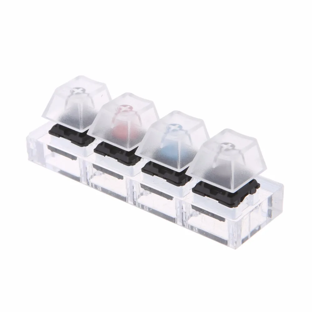 Acrylic Mechanical Keyboards Switch 4 Keycaps Translucent Clear Key