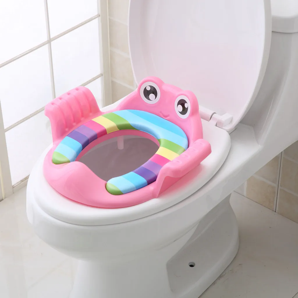 

Baby Child Potty Toilet Trainer Seat Step Stool Ladder Adjustable Training Chair comfortable cartoon cute toilet seat children's