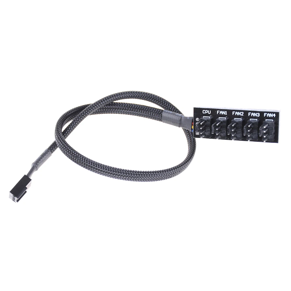 For 5Pin PWM Cooling Fan Host Case PC Cooler Fan Power Cable 1 Female To 5Male 5Pin Socket Fan Hub Splitter Cable
