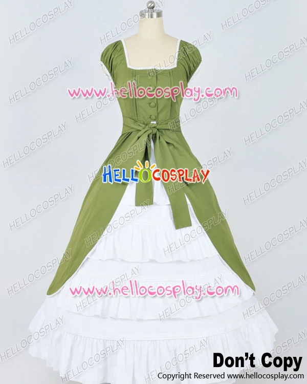

Colonial Cosplay Green Ball Gown Prom New Lolita Dress H008