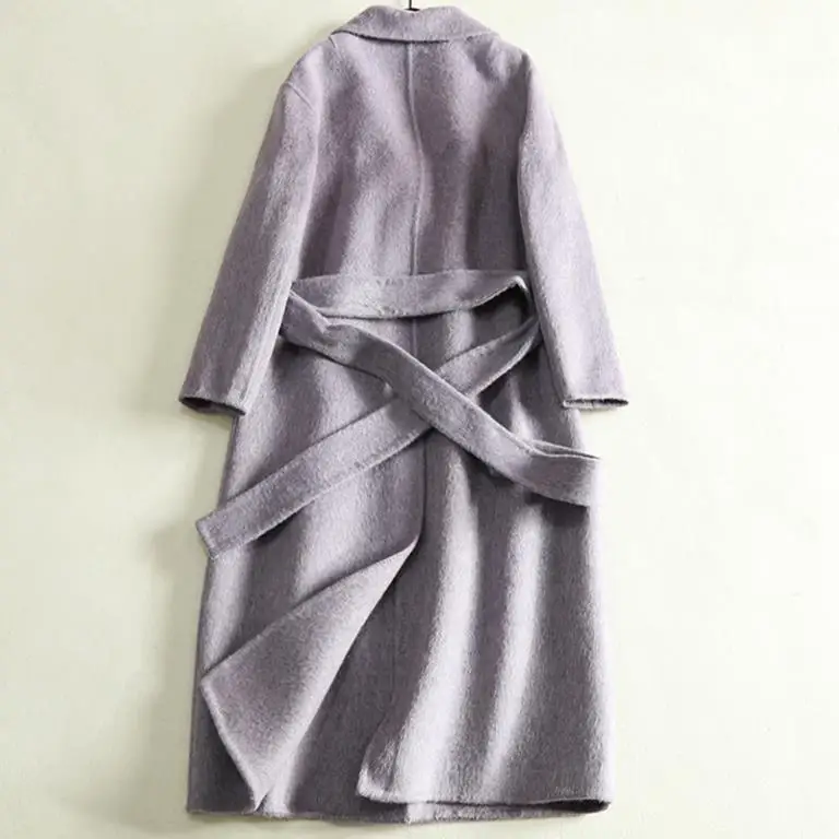 2018 Autumn and Winter New Hand-Sided Double-Sided Coat Woolen Women Long double breasted cashmere coat