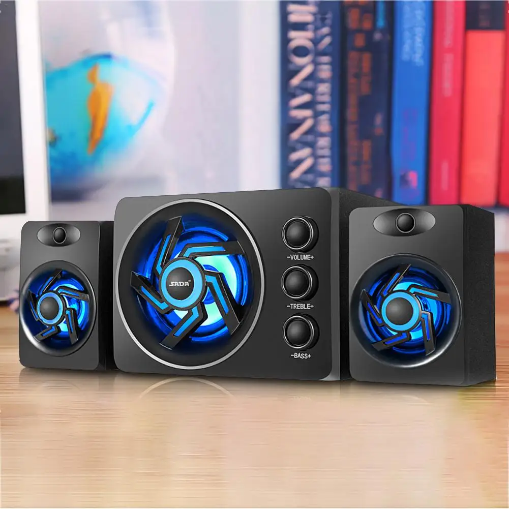 SADA D 209 высококачественный деревянный сабвуфер стерео бас ПК телефон USB 2,1 Bluetooth беспроводной компьютерный динамик Поддержка TF карта U диск|Портативные колонки| | АлиЭкспресс