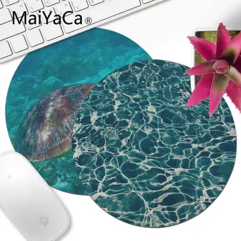

MaiYaCa Sea Turtles Turquoise blue Durable Rubber Mouse Mat Pad 200x200mm 220x220mm Round Mouse Pad