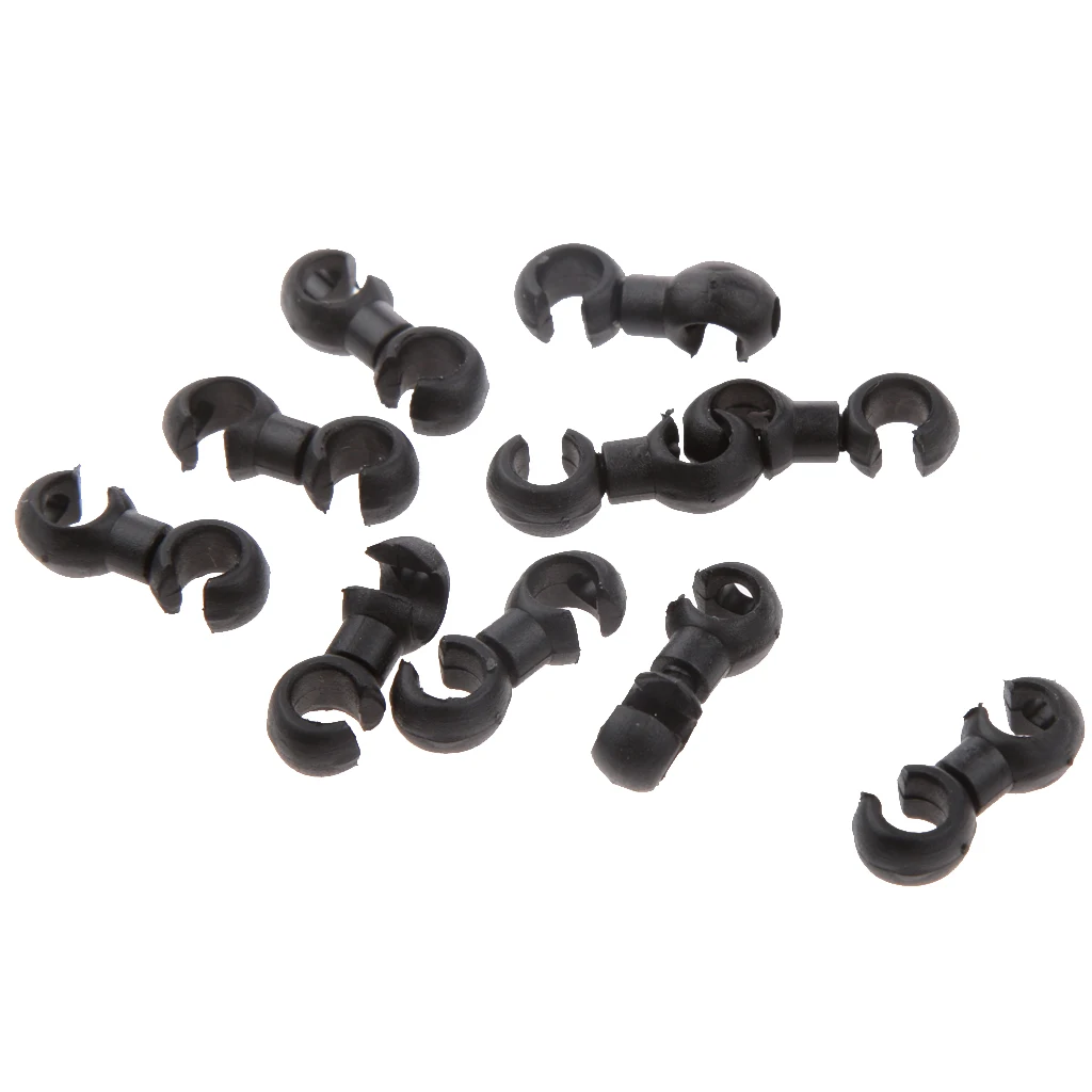 10 Pieces Black Bike Cable Clips Bicycle Rotating S-Hook S Style Cycling Bike MTB Brake Gear Buckle Cable Holder