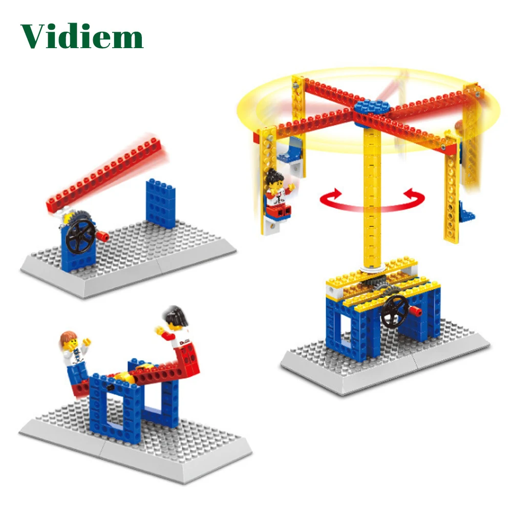 Vidiem маленькие кирпичные строительные блоки Technic игрушки для детей Механическая