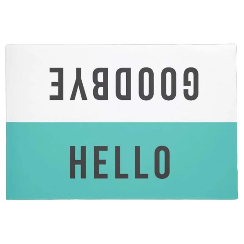 

Hello Goodbye Classic and Cute Doormat Home Decoration Entry Non-slip Door Mat Rubber Washable Floor