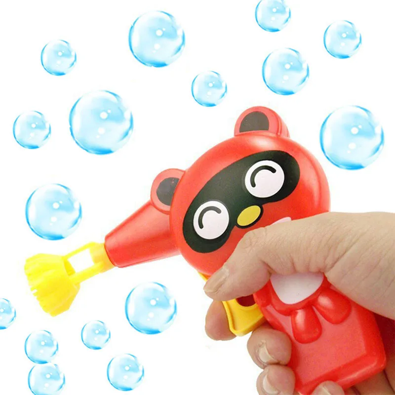 1pcs Lovely Cartoon Animal Soap Water Bubble Gun For Kid Outdoor Toys Children Blowing Bubbles Toy Manual Bubble Gun blower