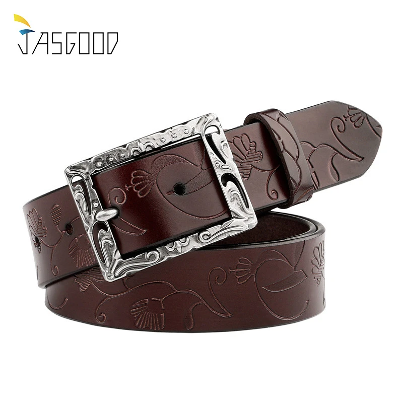 JASGOOD Mujeres Cinturón Cinturones de Moda Las Mujeres con Cuero Repujado Occidental y Grabado Hueco Hebilla de Metal Ceinture Femme|belts for women|fashion belts for womenfashion women belt AliExpress