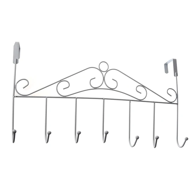 Us 4 91 8 Off Practical 5 Hanger White Towel Hat Coat Clothes Wall Hook Over Door Bathroom In Hooks Rails From Home Garden On Aliexpress