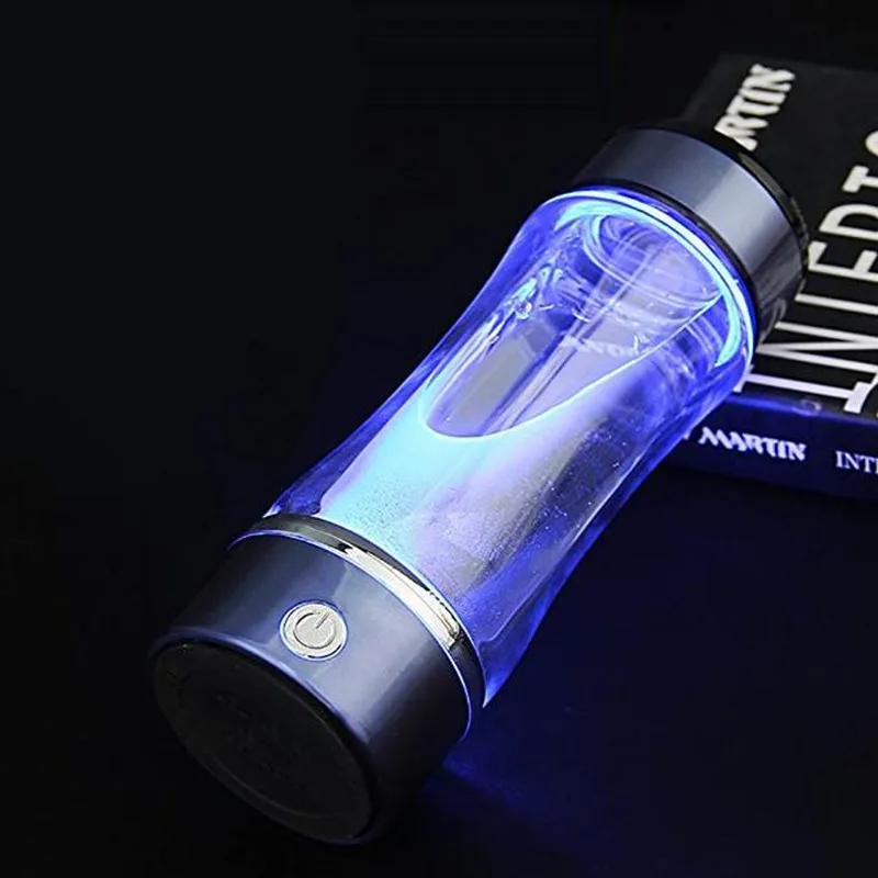 

Portable Hydrogen Water Bottle Cup Recharge Hydrogen Rich Water Ionizer Maker Generator Large Capacity Battery Colorful Light He