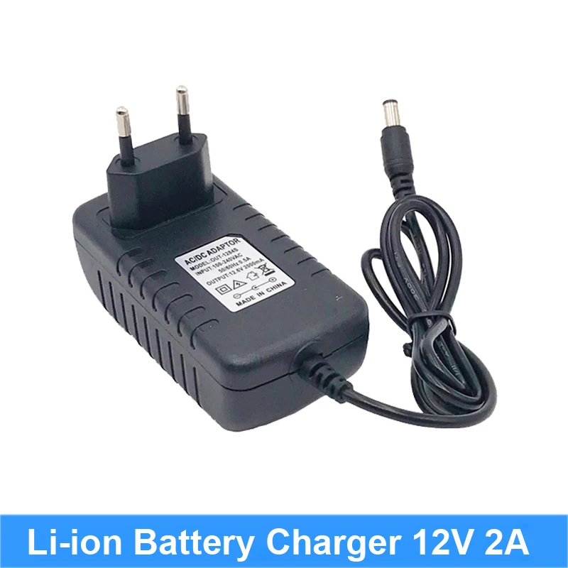

12v charger 2a charger for 12v lithium battery charger 5.5*2.1mm